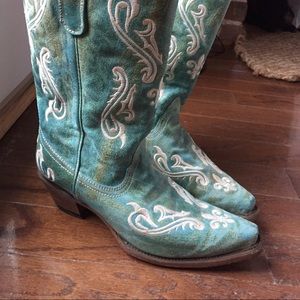 Corral turquoise cowboy boots